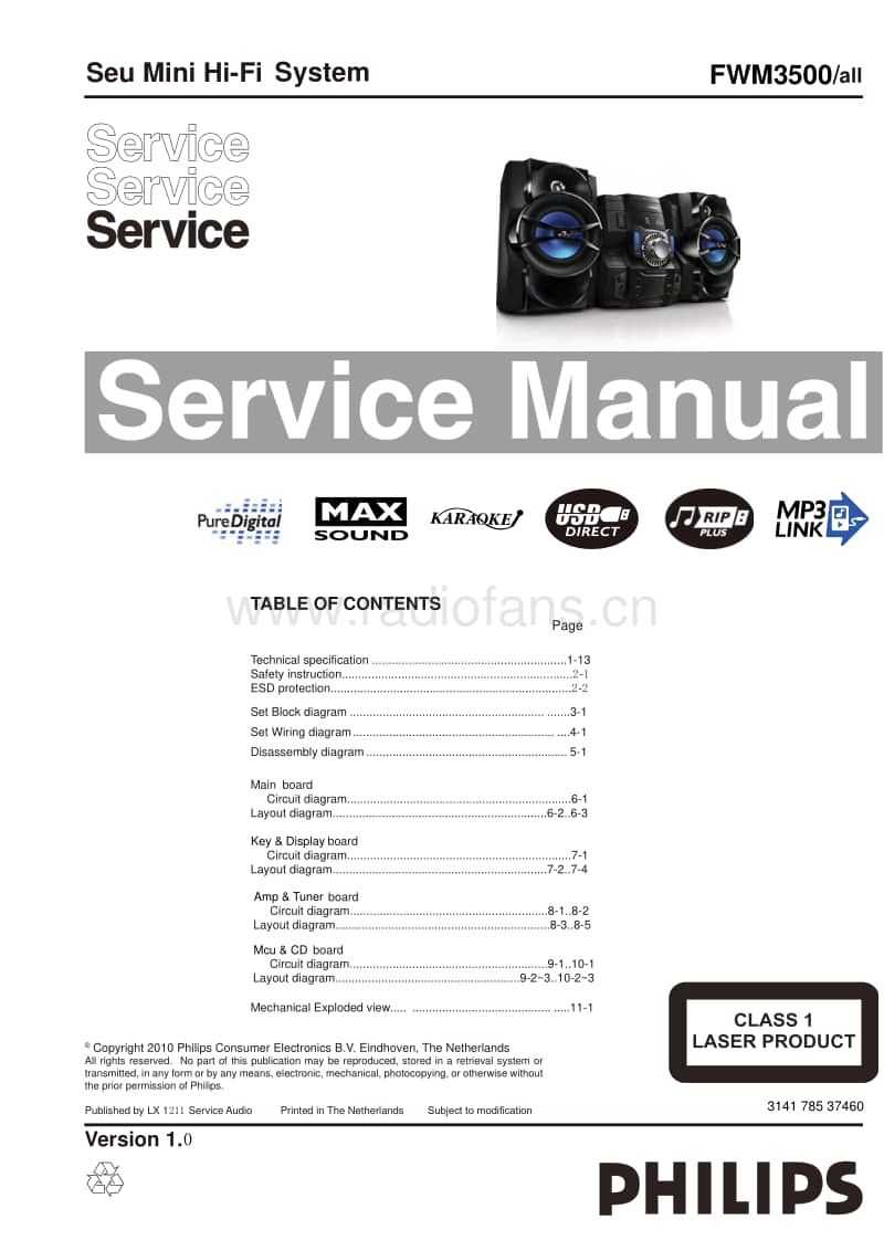 Philips-FWM-3500-Service-Manual电路原理图.pdf_第1页