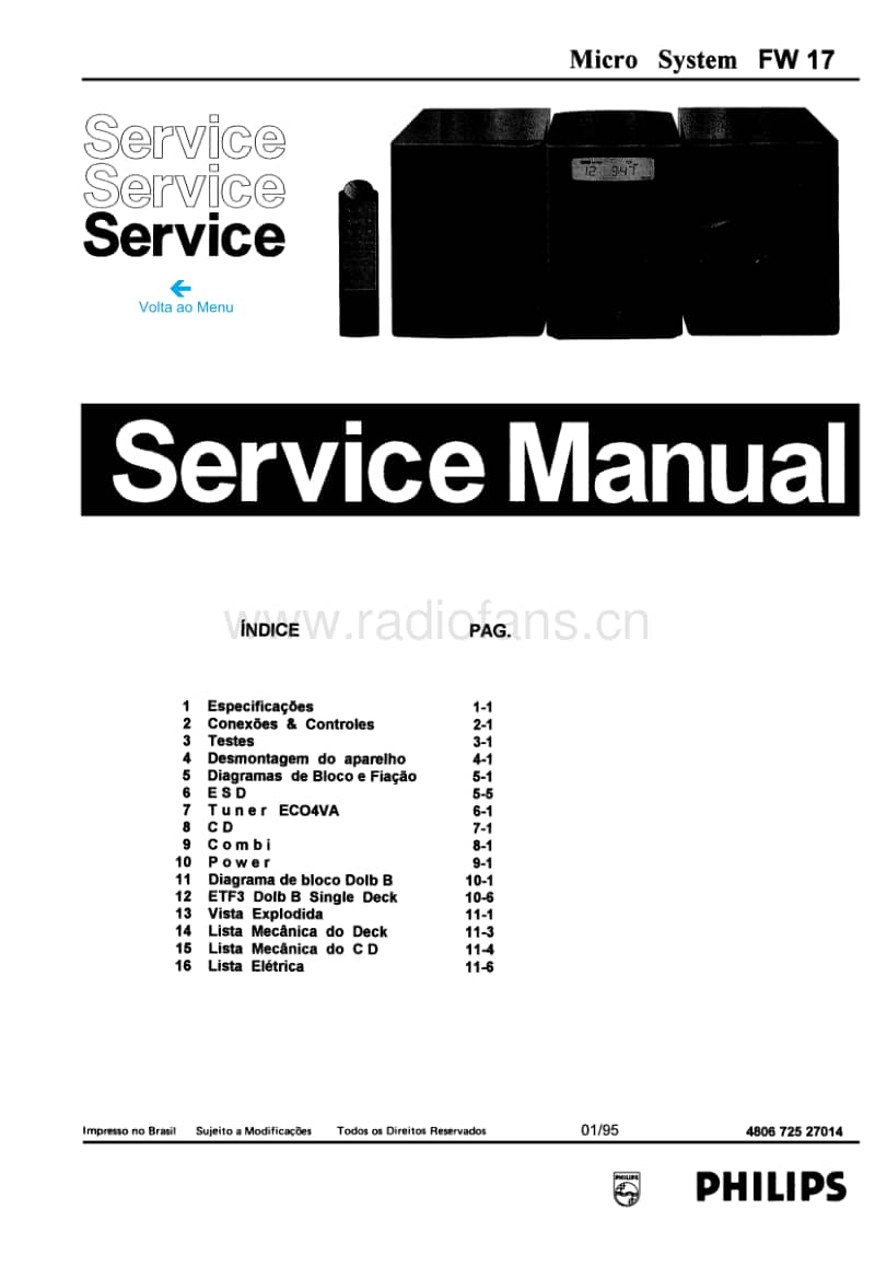 Philips-FW-17-Service-Manual电路原理图.pdf_第1页