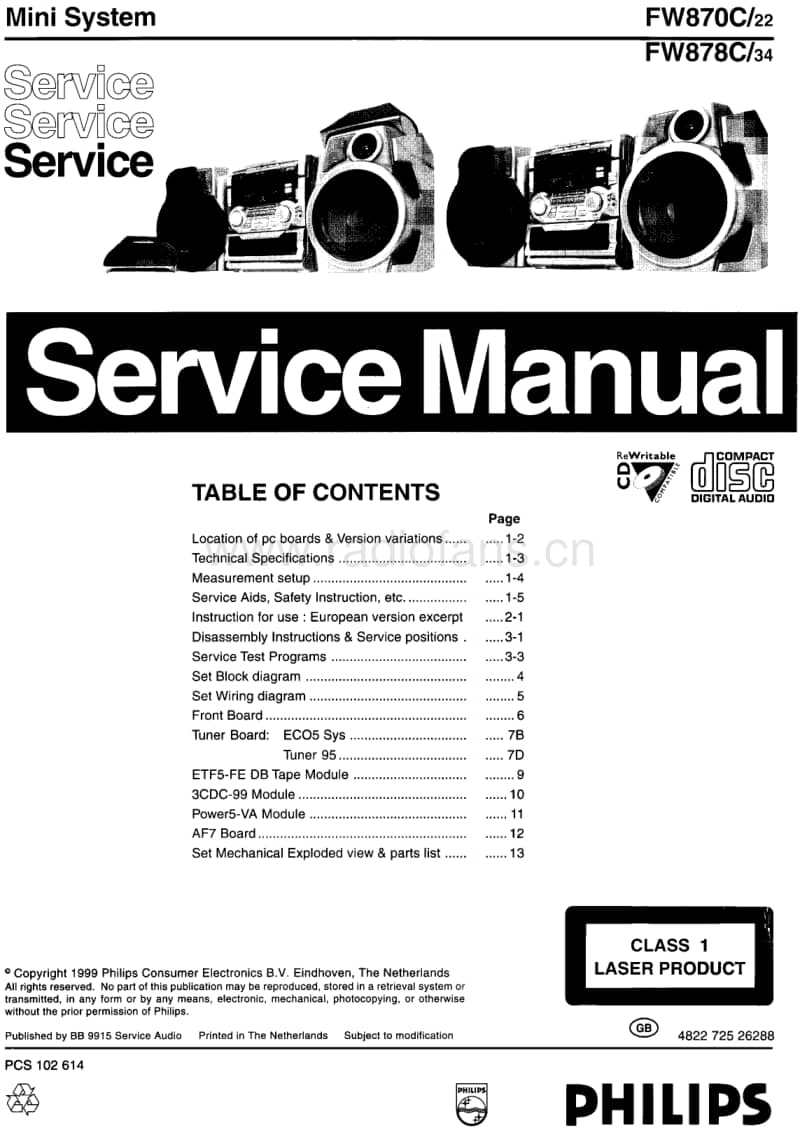 Philips-FW-870-C-FW-878-C-Service-Manual(1)电路原理图.pdf_第1页
