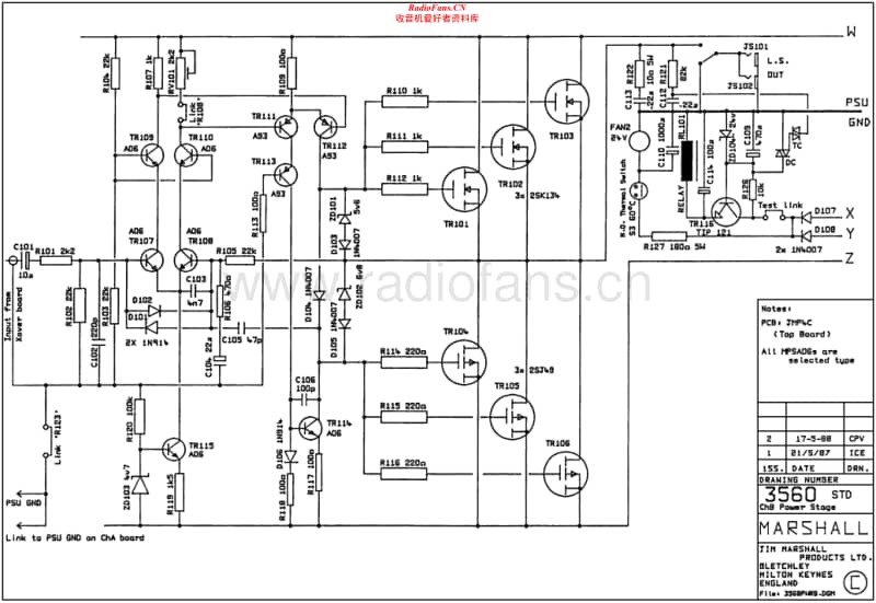 Marshall-3560-Power-Amp-Schematic电路原理图.pdf_第1页