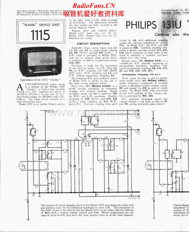 Philips-131-U-Service-Manual电路原理图.pdf_第1页