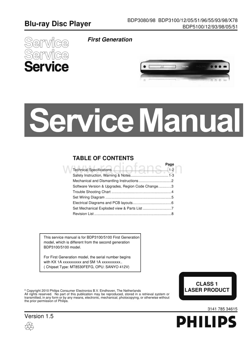 Philips-BDP-3080-Service-Manual电路原理图.pdf_第1页