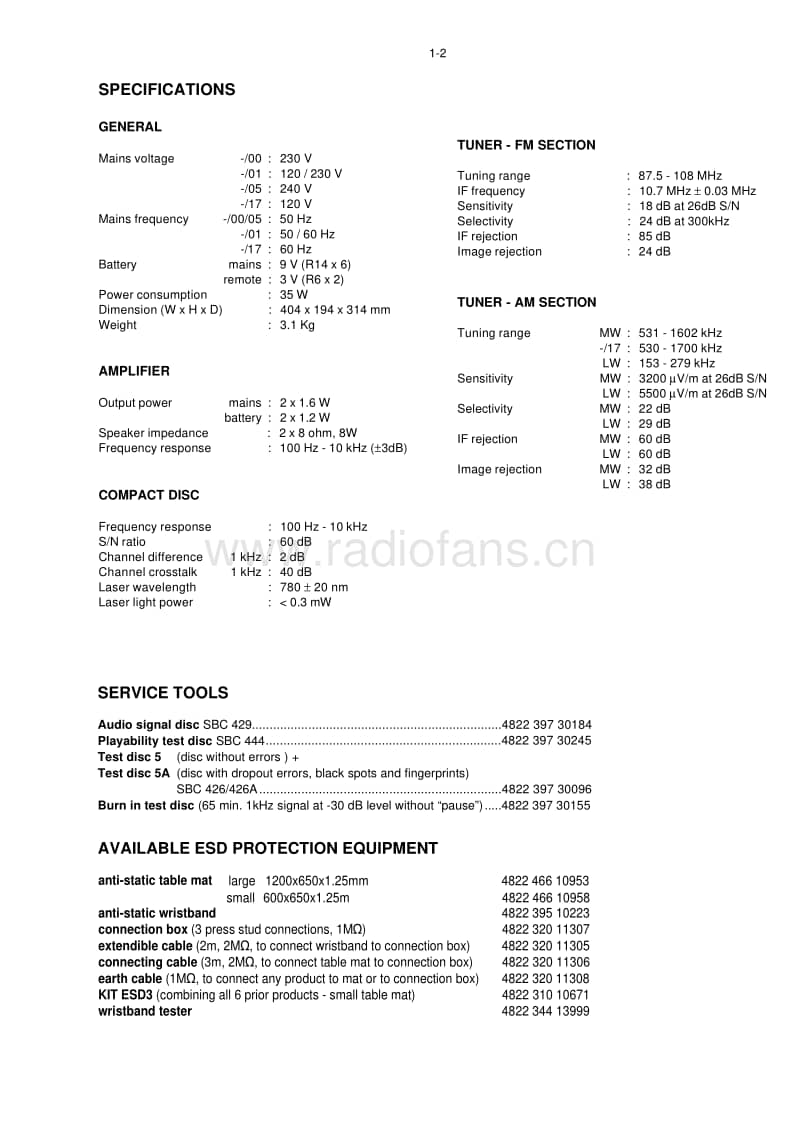 Philips-AZ-1150-AZ-1155-Service-Manual电路原理图.pdf_第3页