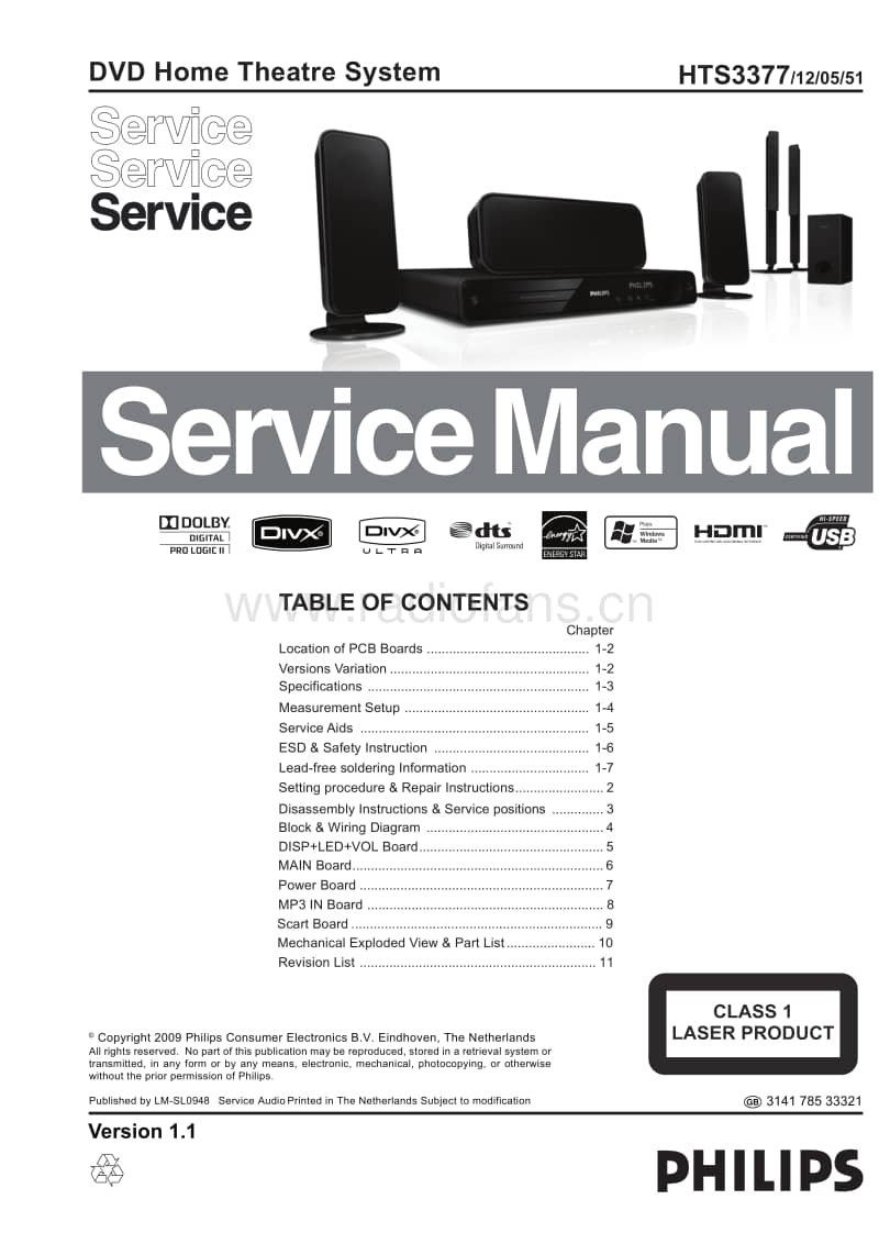 Philips-HTS-3377-Service-Manual电路原理图.pdf_第1页
