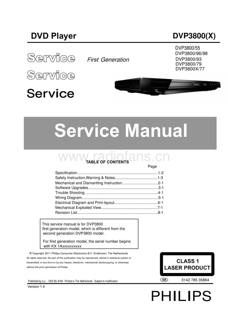 Philips-DVP-3800-X-Service-Manual电路原理图.pdf_第1页