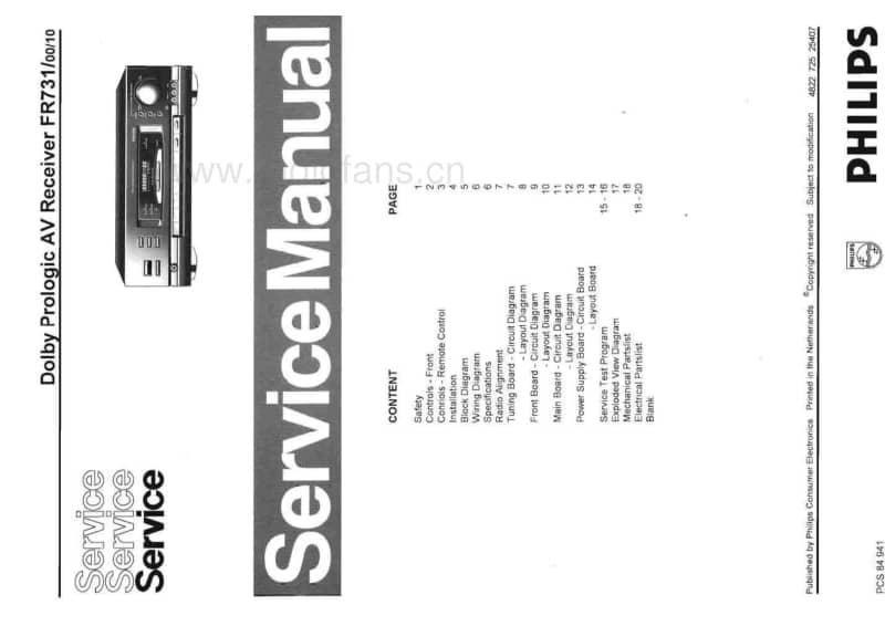 Philips-FR-731-Service-Manual电路原理图.pdf_第1页