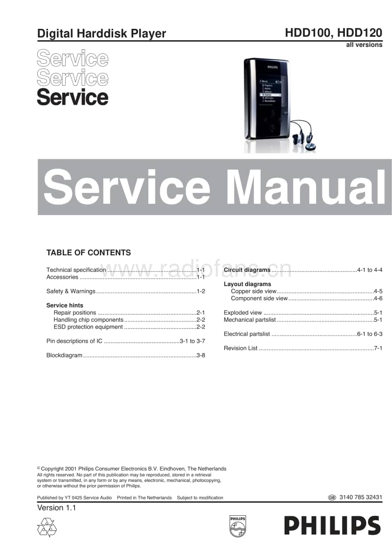 Philips-HDD-100-Service-Manual电路原理图.pdf_第1页