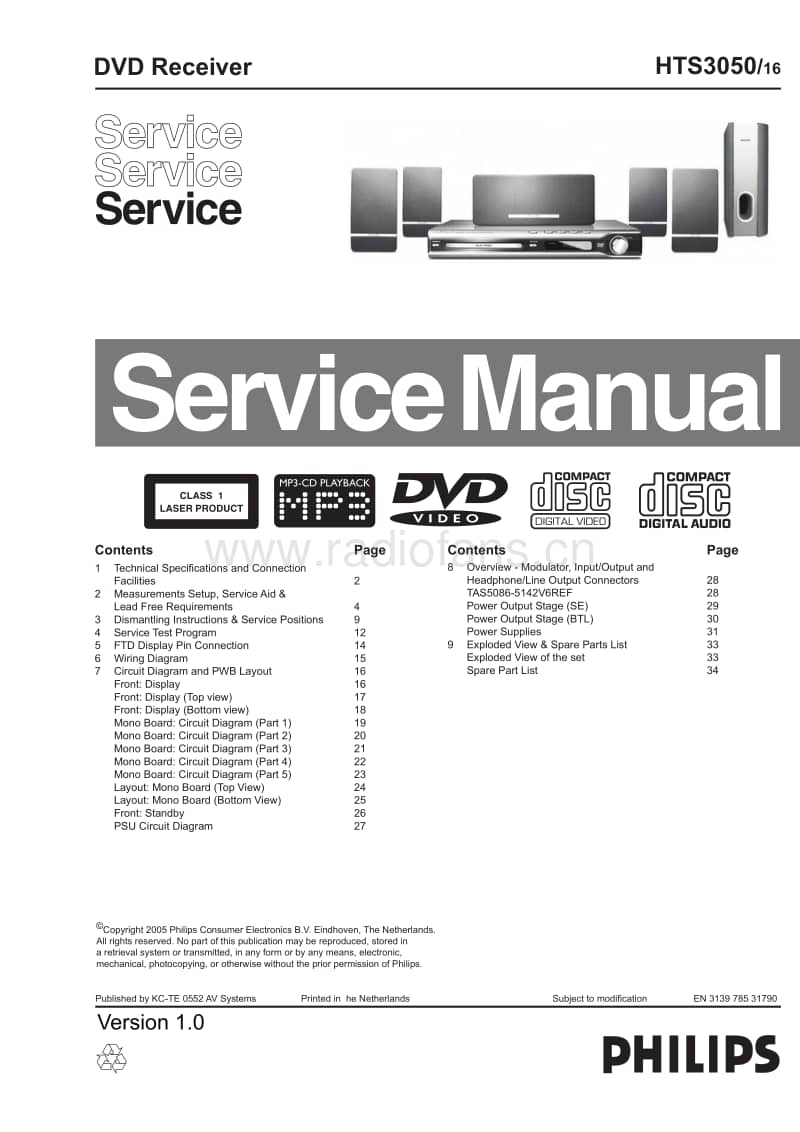 Philips-HTS-3050-Service-Manual电路原理图.pdf_第1页