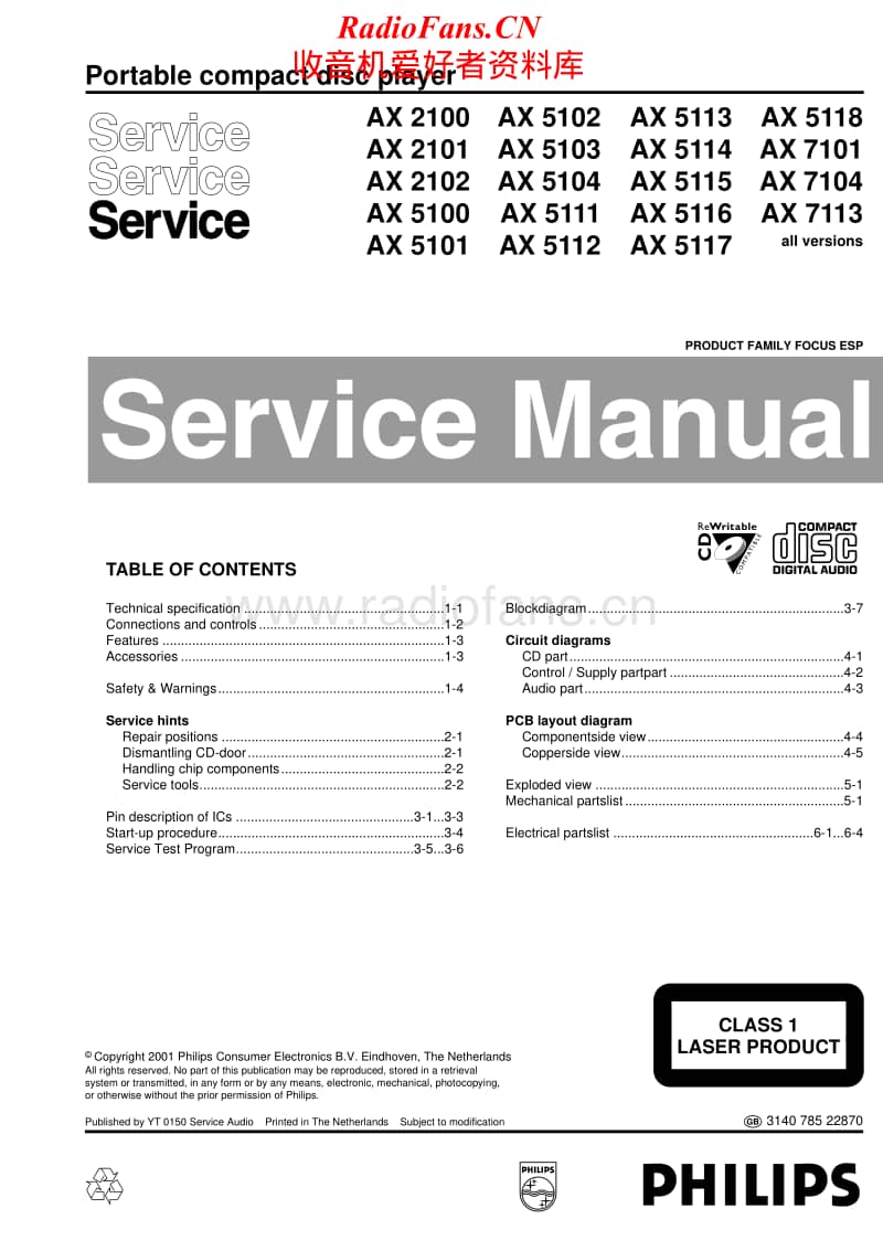 Philips-AX-5115-Service-Manual电路原理图.pdf