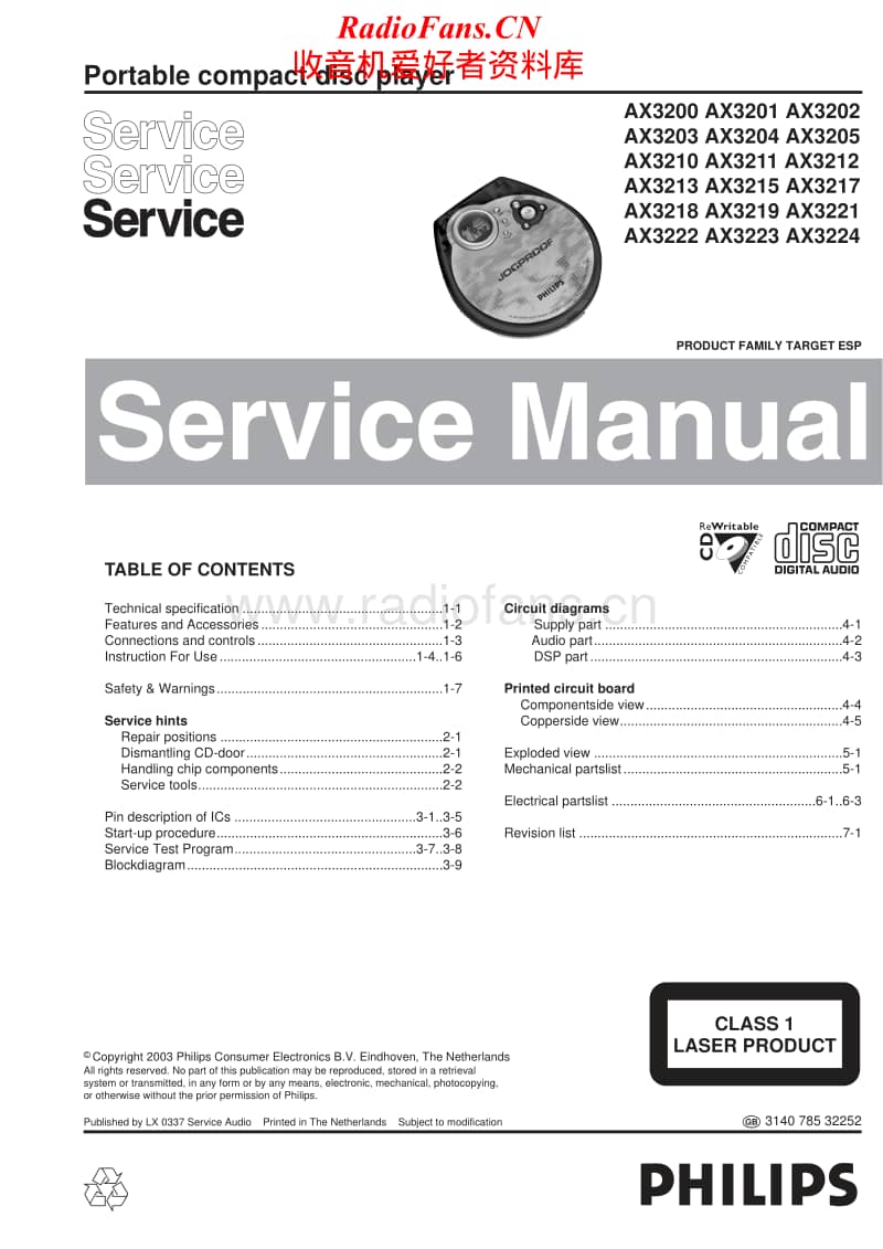 Philips-AX-3222-Service-Manual电路原理图.pdf_第1页