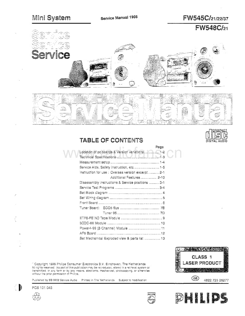 Philips-FW-545-C-FW-548-C-Service-Manual电路原理图.pdf_第1页