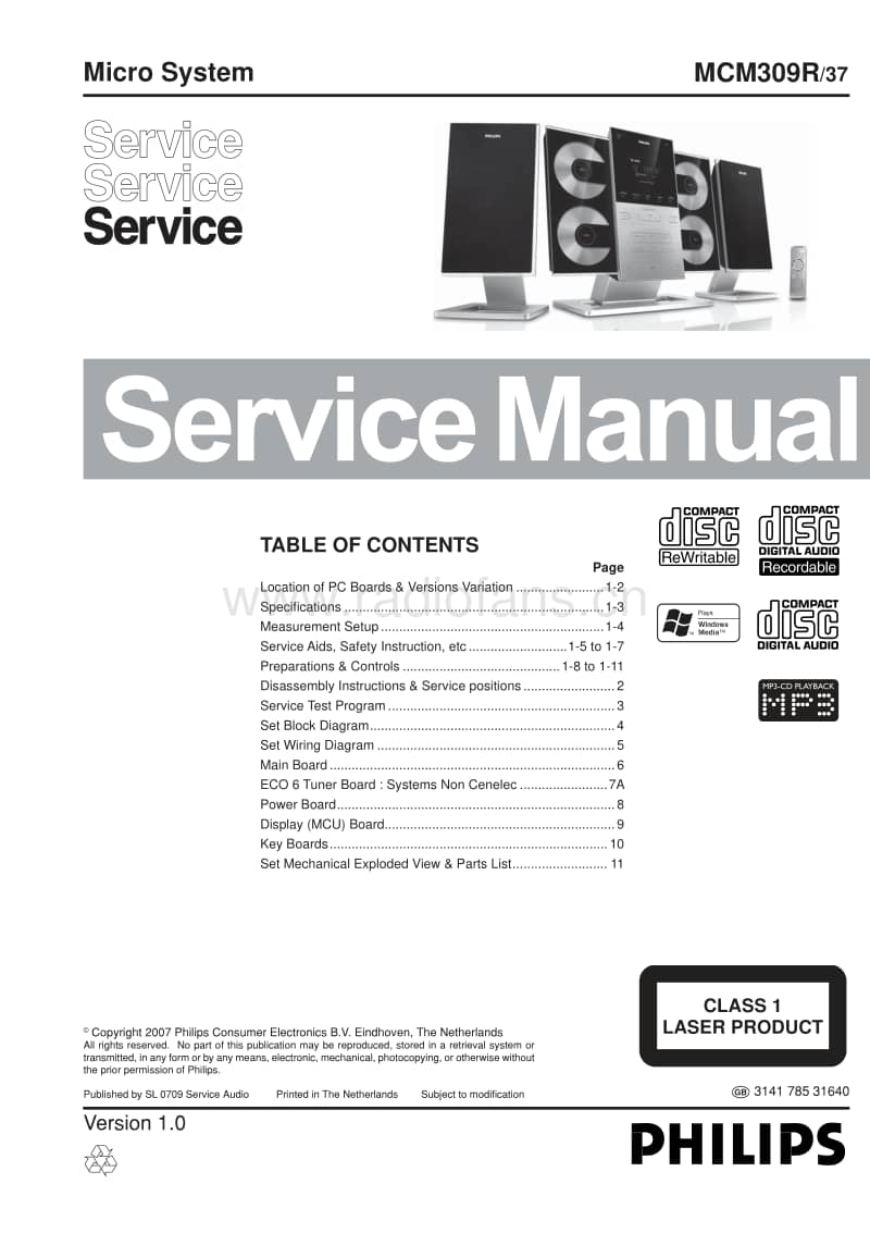 Philips-MCM-309-R-Service-Manual电路原理图.pdf_第1页