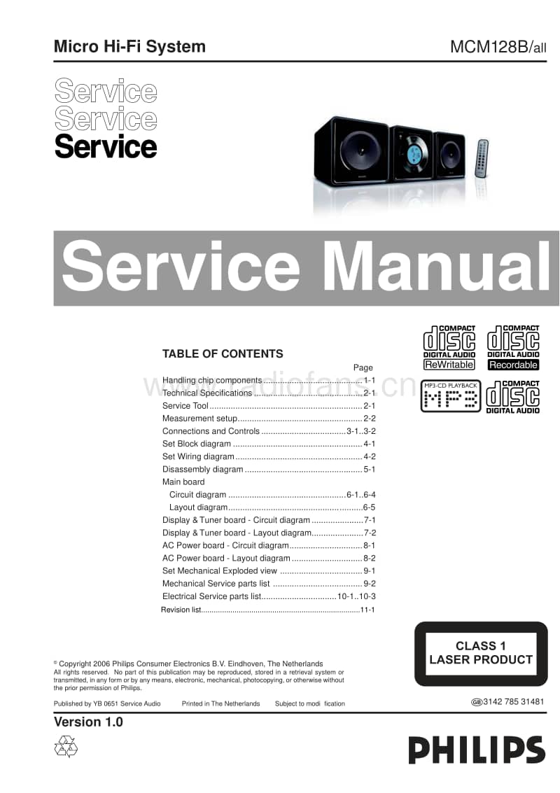 Philips-MCM-128-B-Service-Manual电路原理图.pdf_第1页