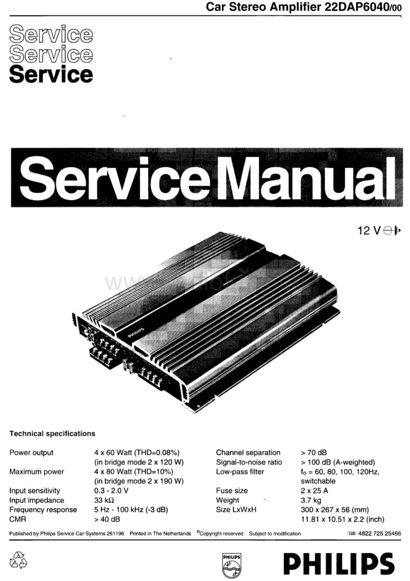 Philips-DAP-6040-Service-Manual电路原理图.pdf_第1页