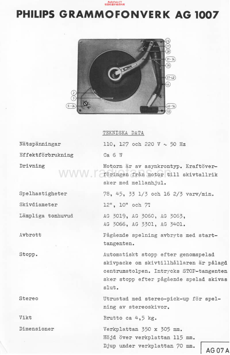 Philips-AG-1007-Service-Manual电路原理图.pdf_第1页