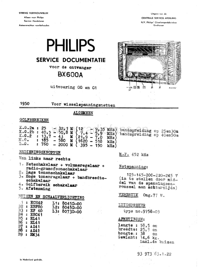Philips-BX-600-A-Service-Manual电路原理图.pdf_第1页