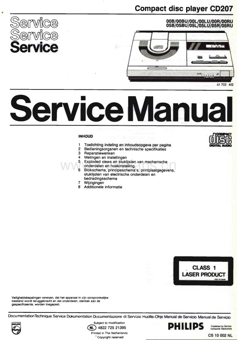 Philips-CD-207-Service-Manual电路原理图.pdf_第1页