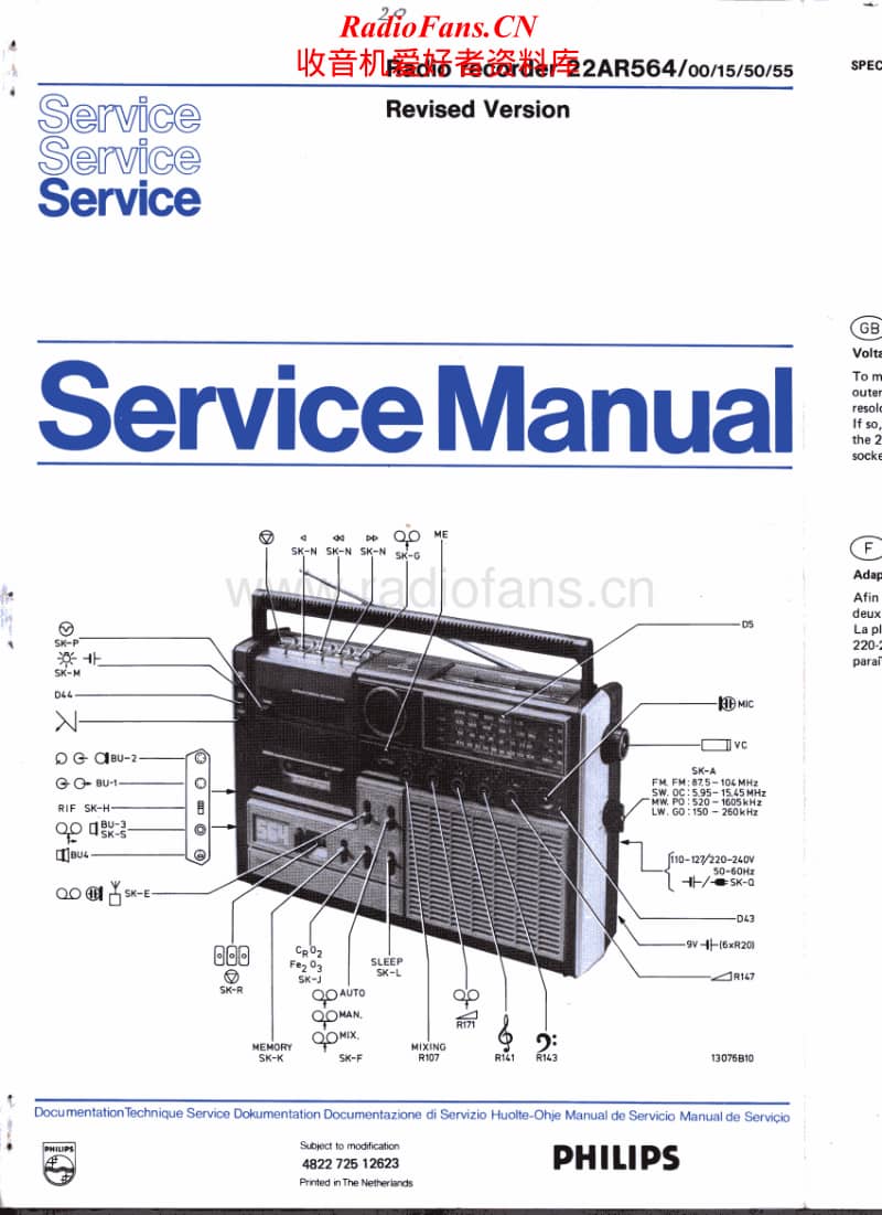 Philips-22-AR-564-Service-Manual电路原理图.pdf_第1页