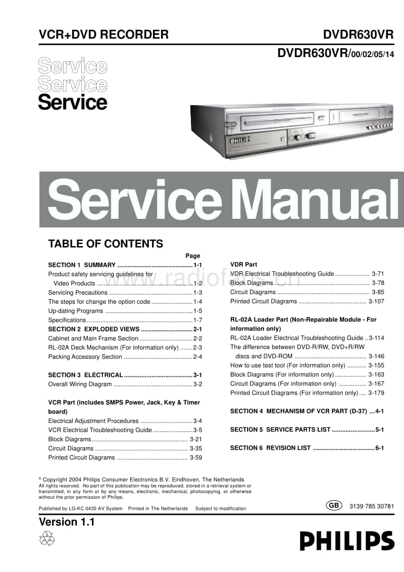 Philips-DVDR-630-VR-Service-Manual电路原理图.pdf_第1页