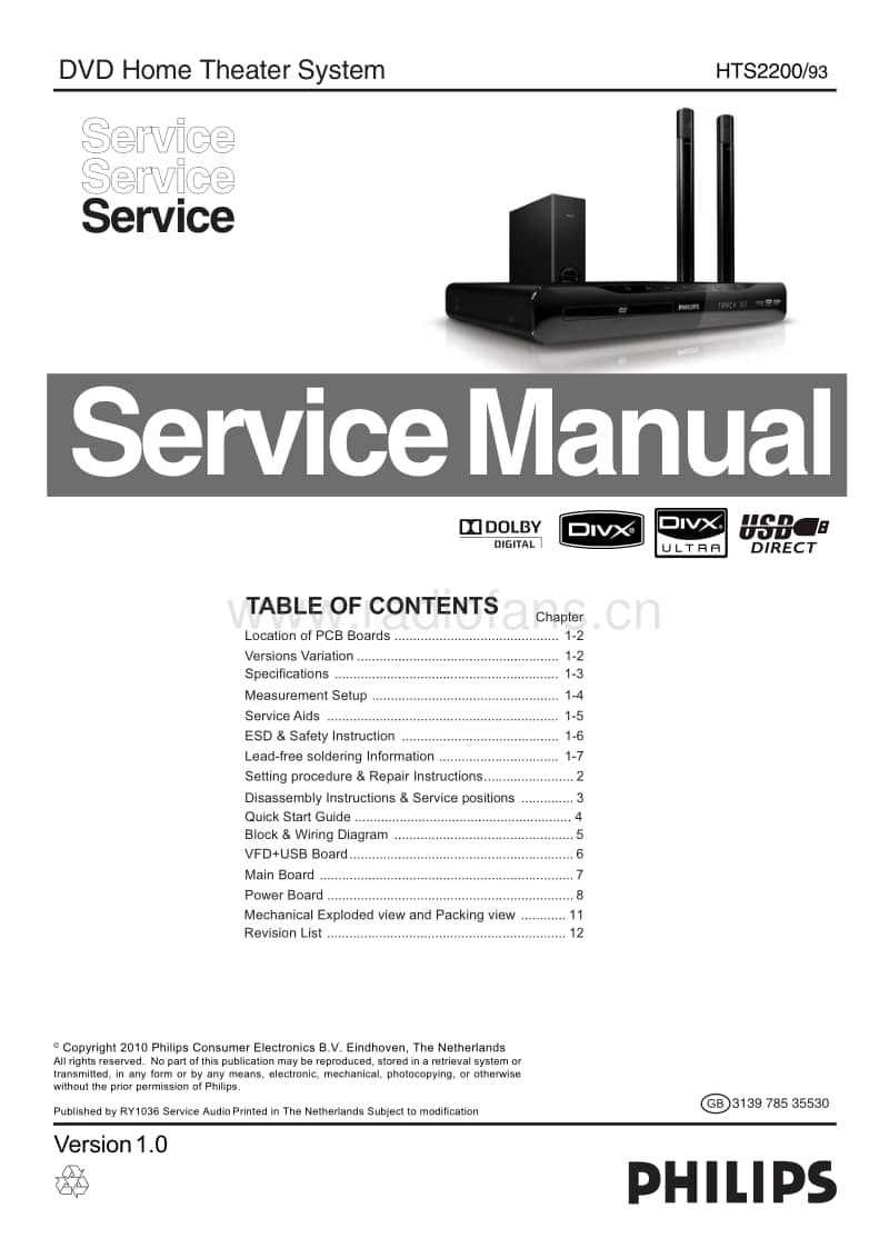 Philips-HTS-2200-Service-Manual电路原理图.pdf_第1页
