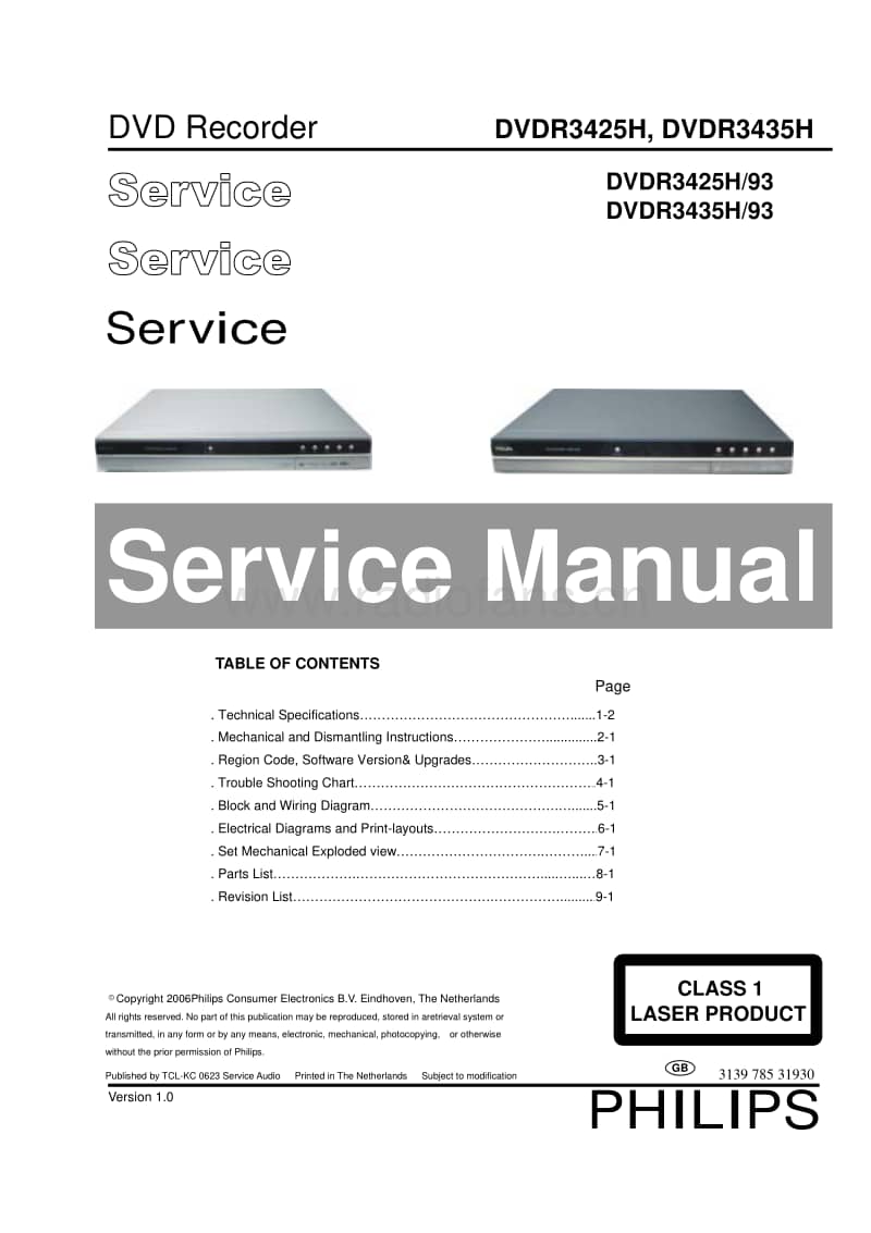 Philips-DVDR-3435-H-Service-Manual电路原理图.pdf_第1页