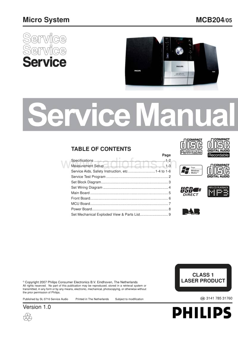 Philips-MCB-204-Service-Manual电路原理图.pdf_第1页