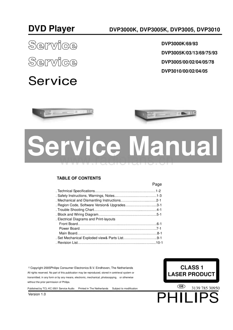 Philips-DVP-3000-K-Service-Manual电路原理图.pdf_第1页