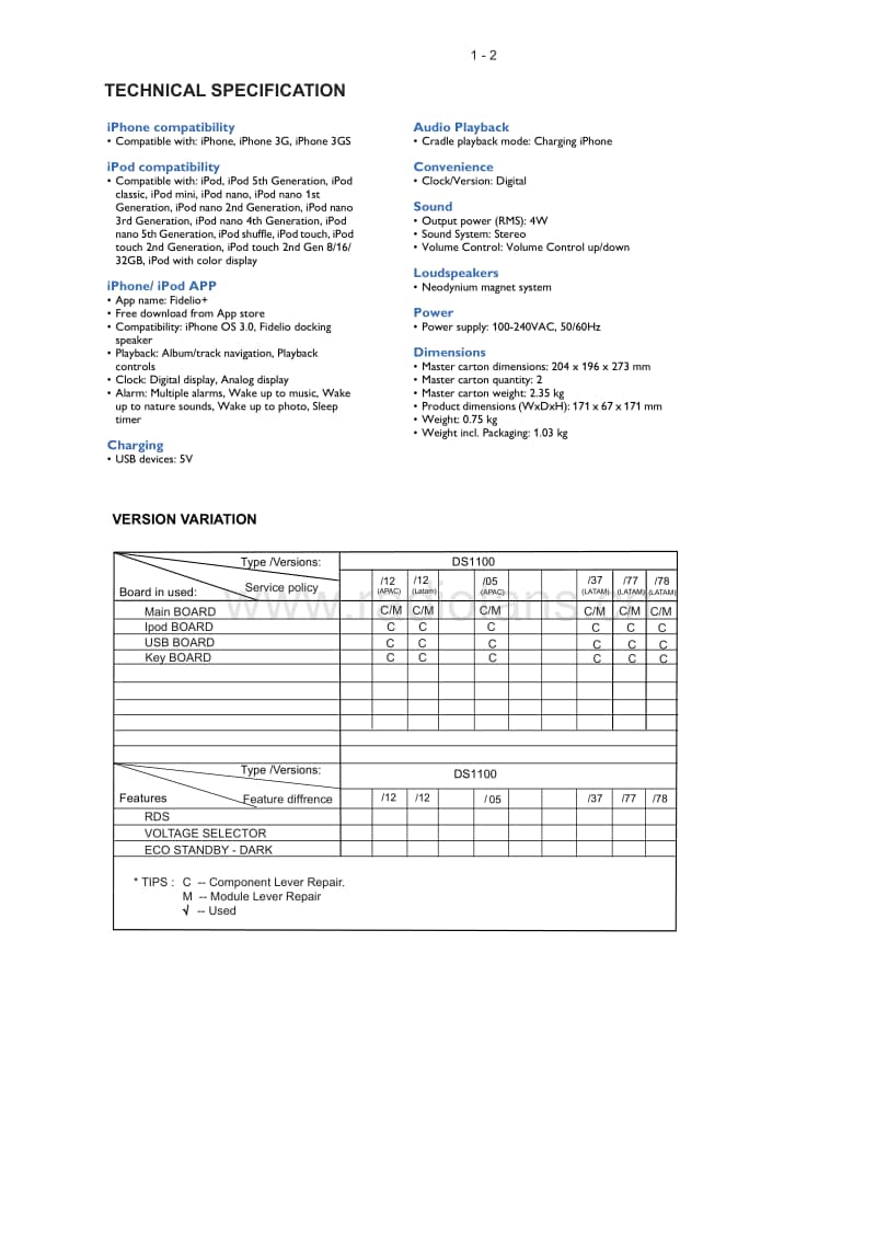 Philips-DS-1100-Service-Manual电路原理图.pdf_第2页