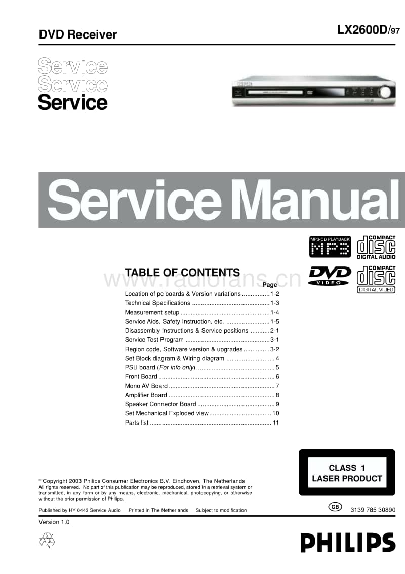 Philips-LX-2600-D-Service-Manual电路原理图.pdf_第1页