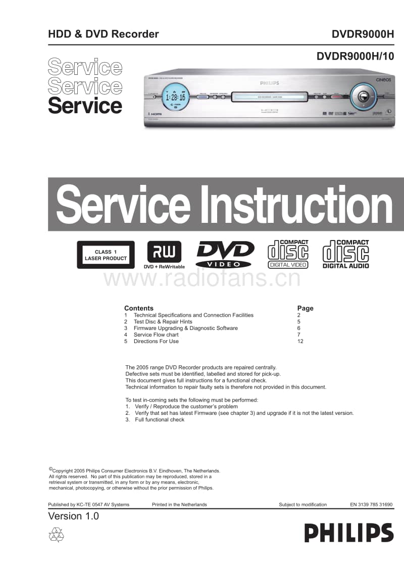 Philips-DVDR-9000-H-Service-Manual-2电路原理图.pdf_第1页