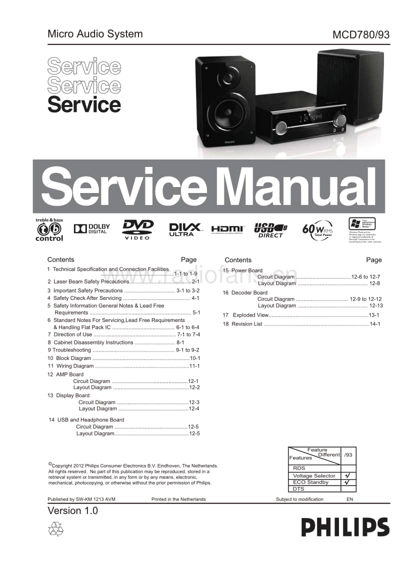 Philips-MCD-780-Service-Manual电路原理图.pdf_第1页