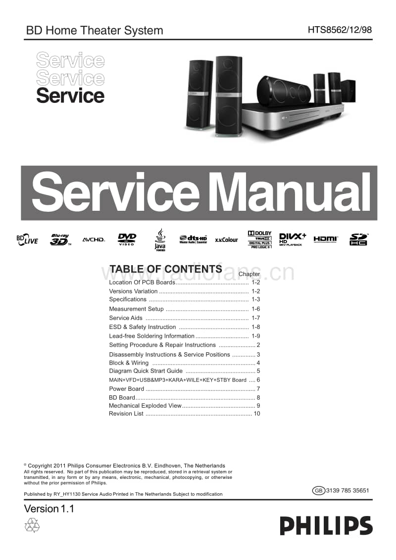 Philips-HTS-8562-Service-Manual电路原理图.pdf_第1页