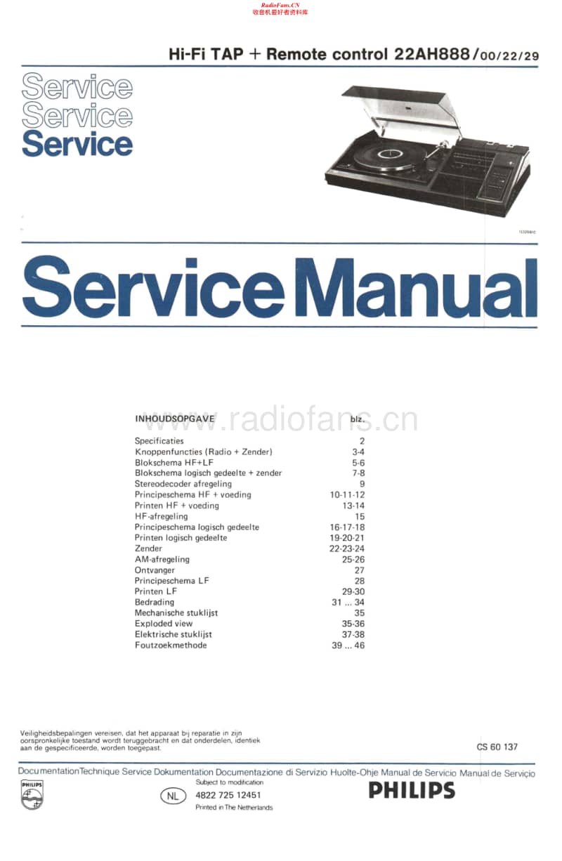 Philips-AH-888-Service-Manual电路原理图.pdf_第1页