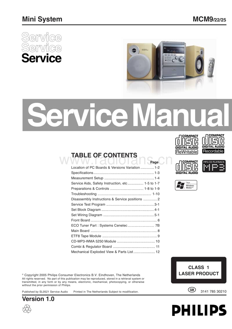 Philips-MCM-9-Service-Manual电路原理图.pdf_第1页