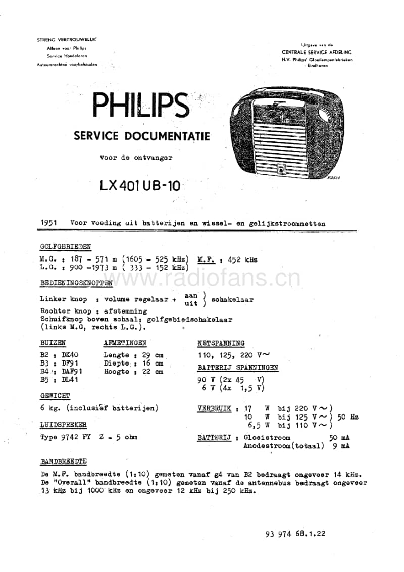 Philips-LX-401-UB-Service-Manual电路原理图.pdf_第1页