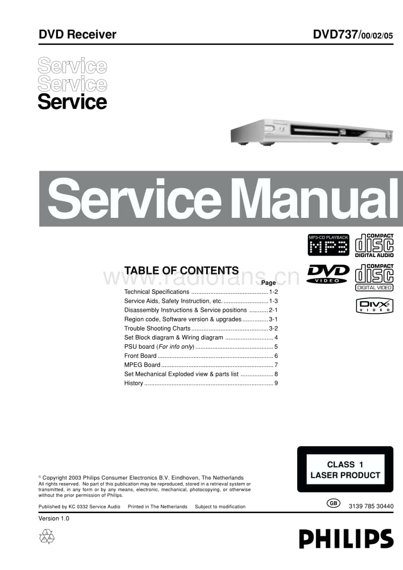 Philips-DVD-737-Service-Manual电路原理图.pdf_第1页