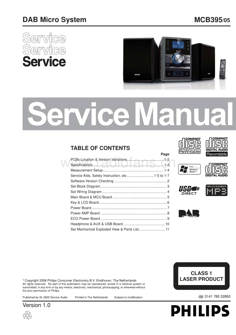 Philips-MCB-395-Service-Manual电路原理图.pdf_第1页