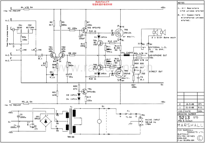 Marshall-5213-Power-Amp-Schematic电路原理图.pdf_第1页