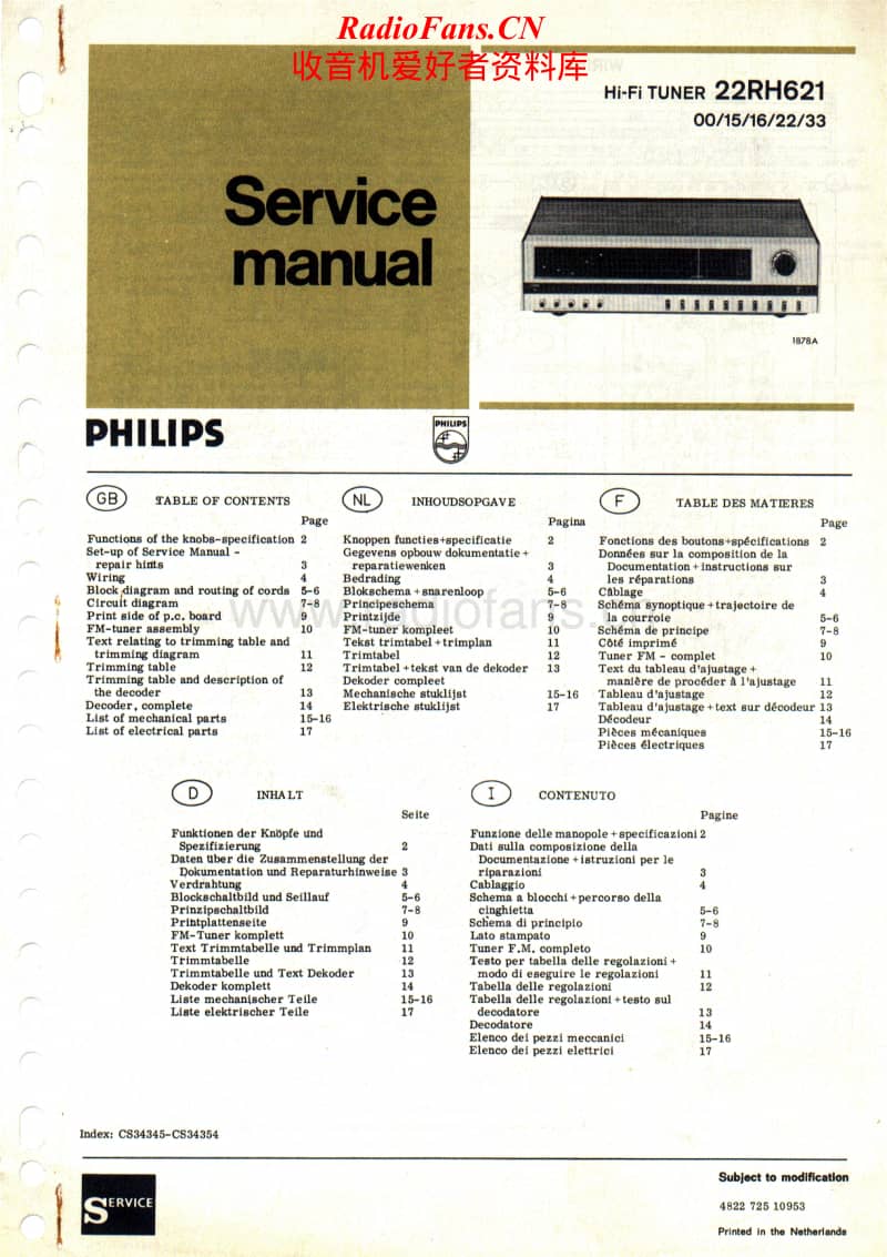 Philips-22-RH-621-Service-Manual电路原理图.pdf_第1页