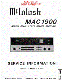 McIntosh-MAC-1900-Service-Manual电路原理图.pdf
