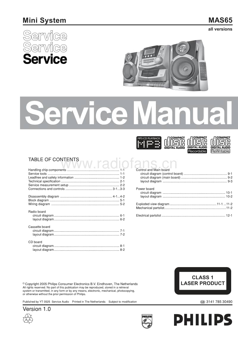 Philips-MAS-65-Service-Manual电路原理图.pdf_第1页