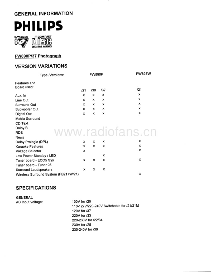 Philips-FW-890-P-Service-Manual电路原理图.pdf_第2页