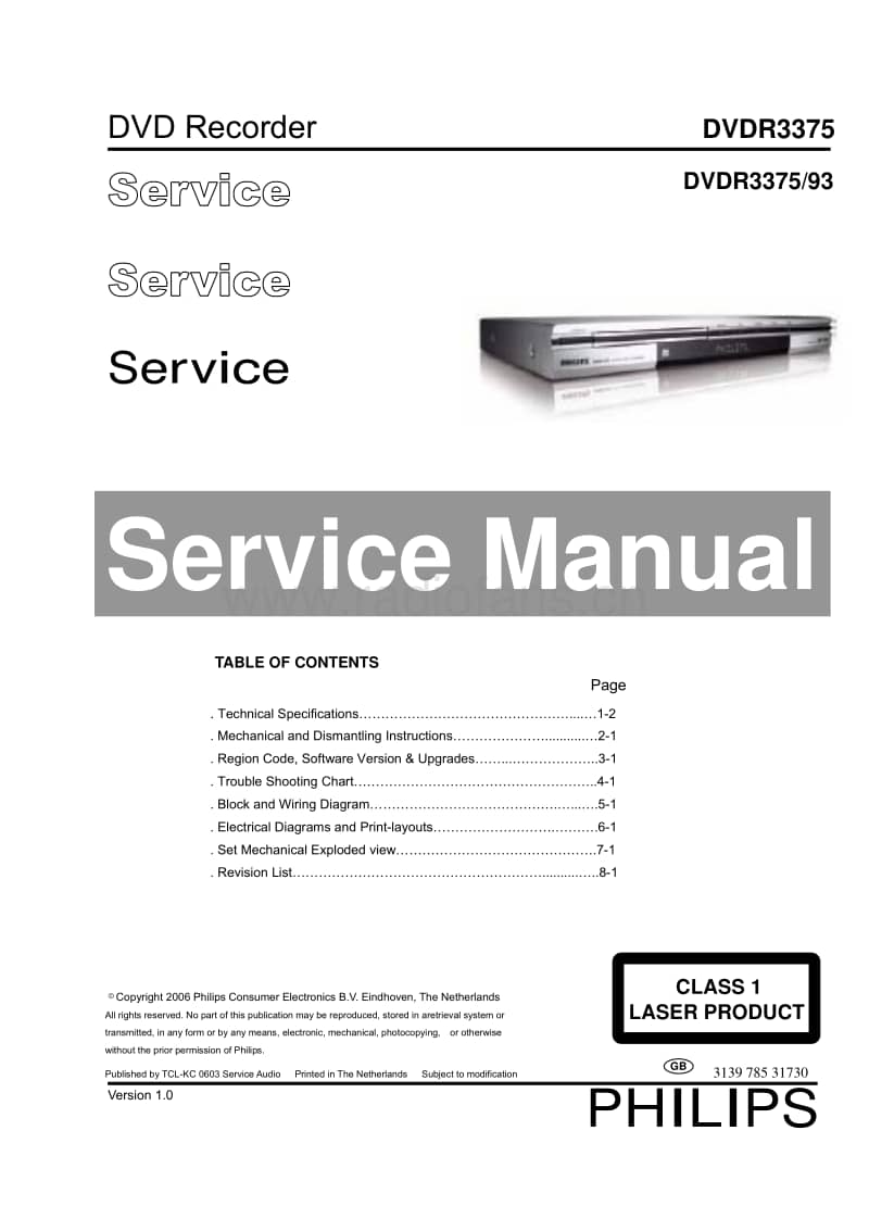 Philips-DVDR-3375-Service-Manual电路原理图.pdf_第1页