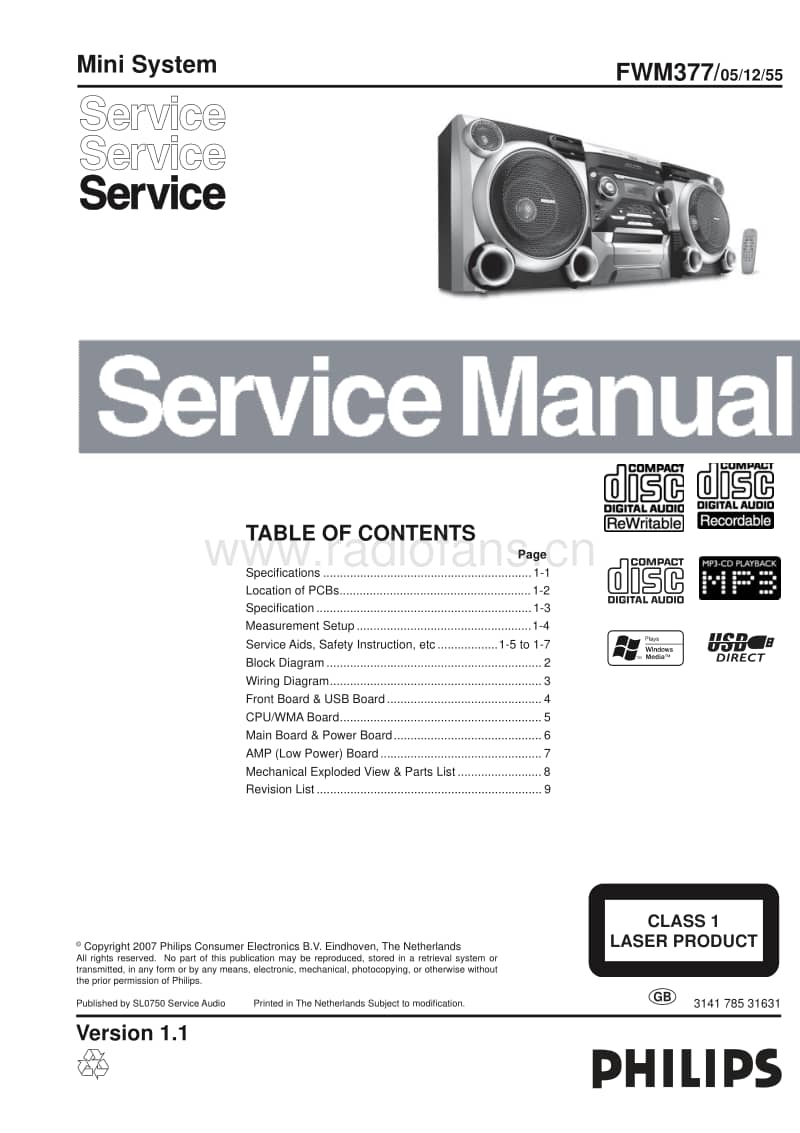 Philips-FWM-377-Service-Manual电路原理图.pdf_第1页