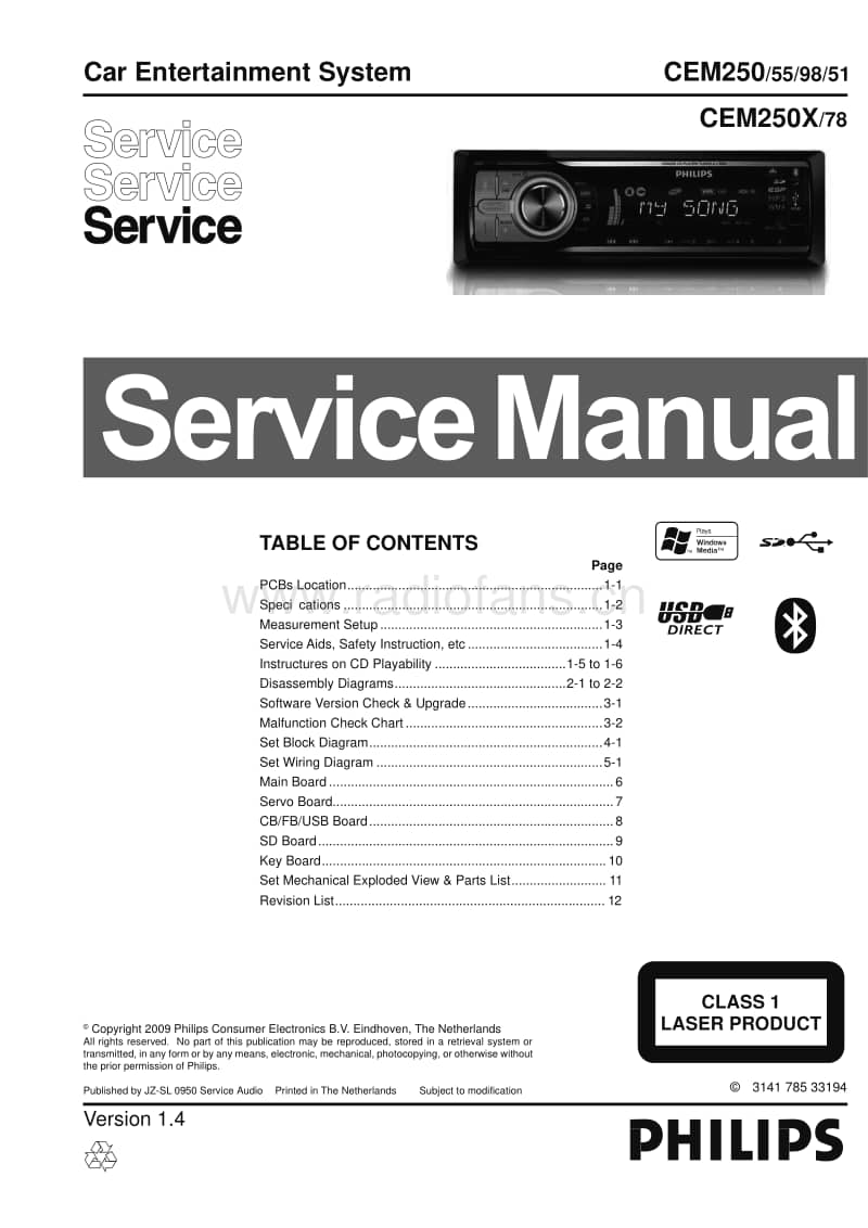Philips-CEM-250-X-Service-Manual电路原理图.pdf_第1页