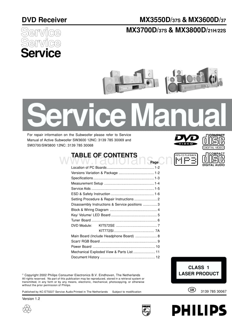 Philips-MX-3700-D-Service-Manual电路原理图.pdf_第1页
