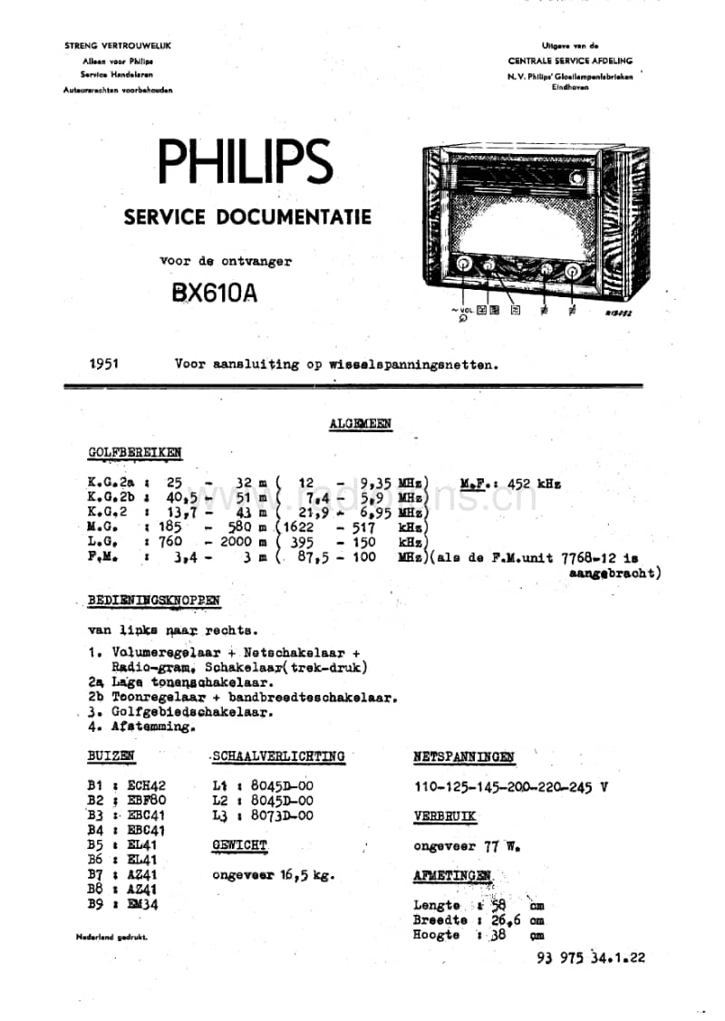 Philips-BX-610-A-Service-Manual电路原理图.pdf_第1页