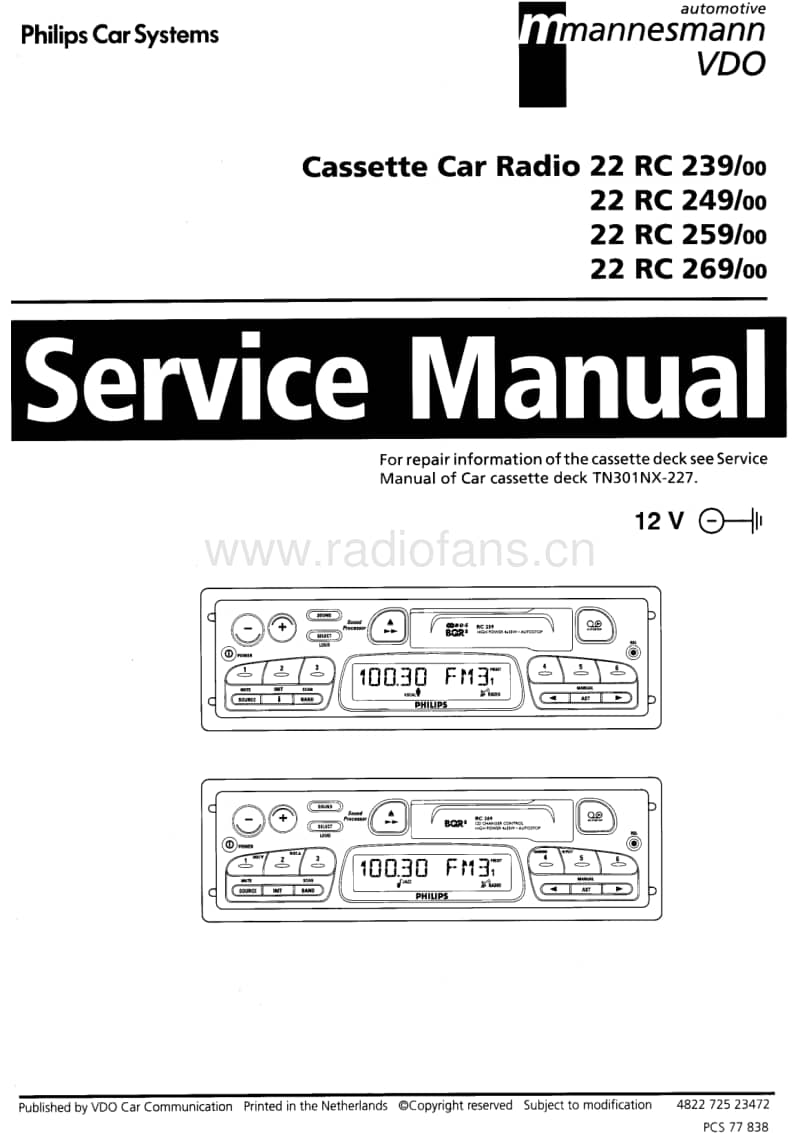 Philips-RC-239-Service-Manual电路原理图.pdf_第1页