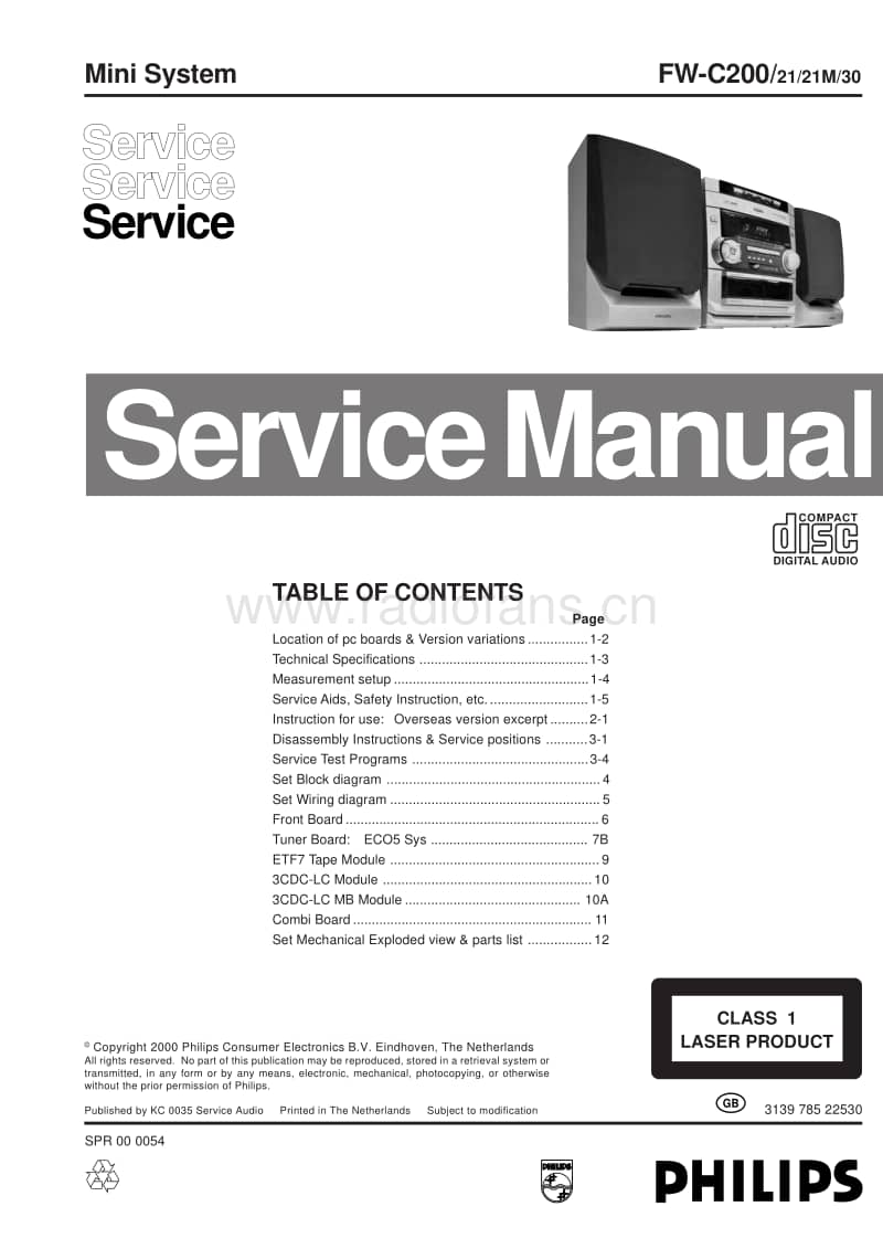 Philips-FWC-200-Service-Manual电路原理图.pdf_第1页