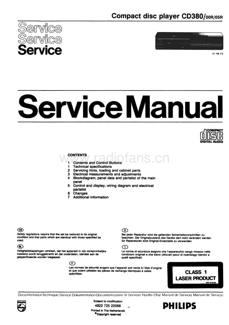 Philips-CD-380-Service-Manual电路原理图.pdf_第1页